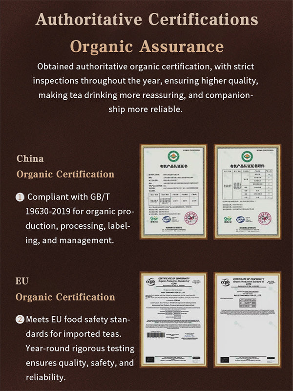 Certified Organic Yunnan Ripe Pu-erh Tea Mini Cake