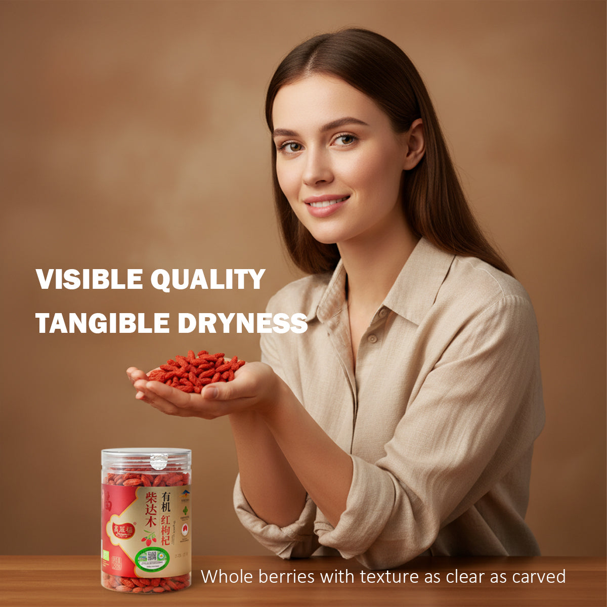 Gaoyuanfu Qaidam Chinese EU organic certified red wolfberry 250g