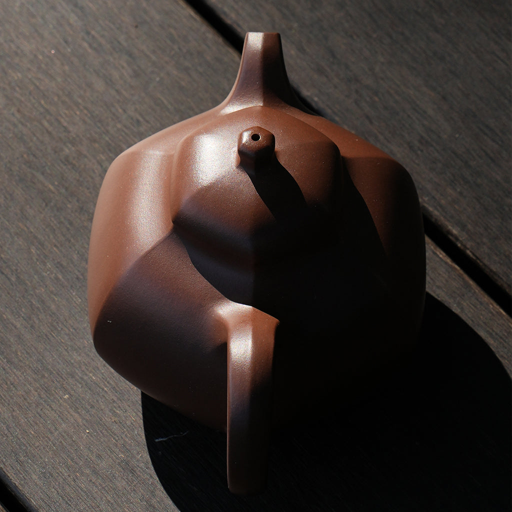 Cinnabar Clay Liufang Ruding Teapot 180cc Yixing Teapot