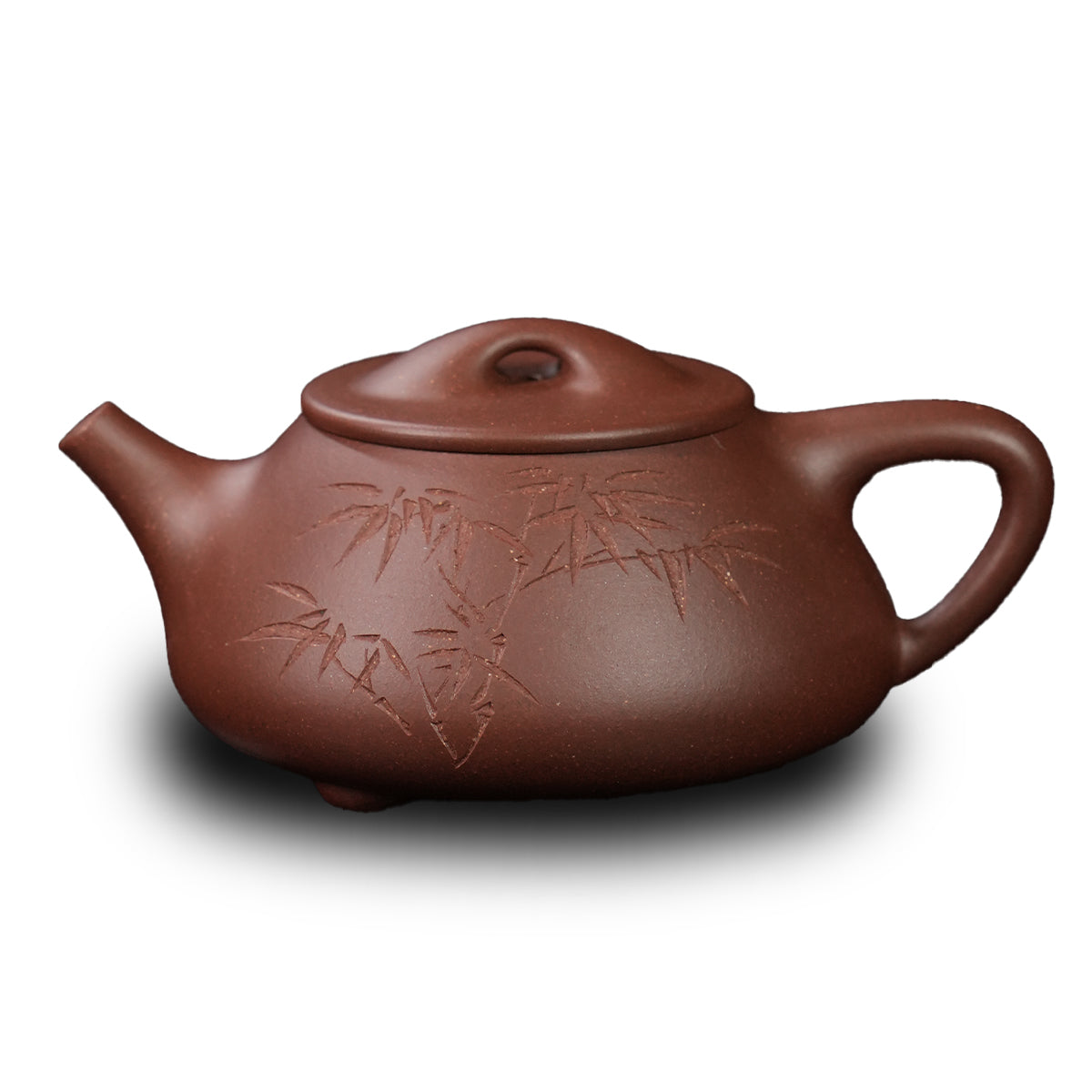 Cinnabar Clay Jingzhou Stone-Brush Teapot 160cc Yixing Teapot