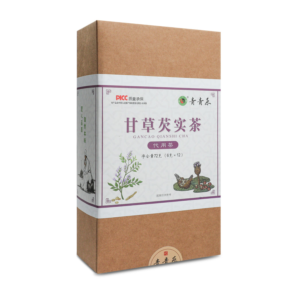 Qingqingle licorice and semen euryales substitute tea sachet tea, removing dampness, nourishing spleen and stopping diarrhea 6g*12 Bags