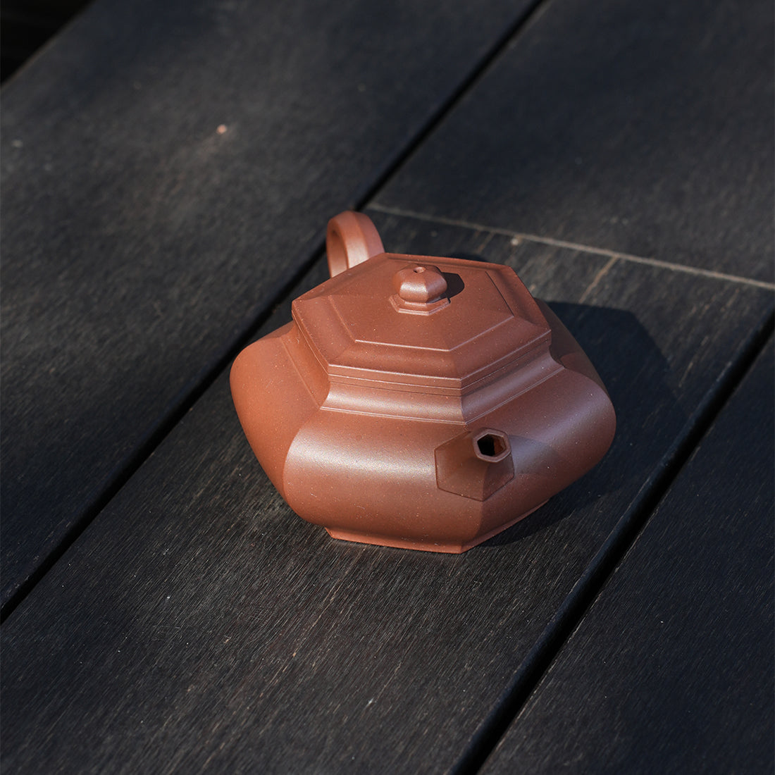 Cinnabar Clay Zhou Dabin Liufang Teapot 250cc Yixing Teapot