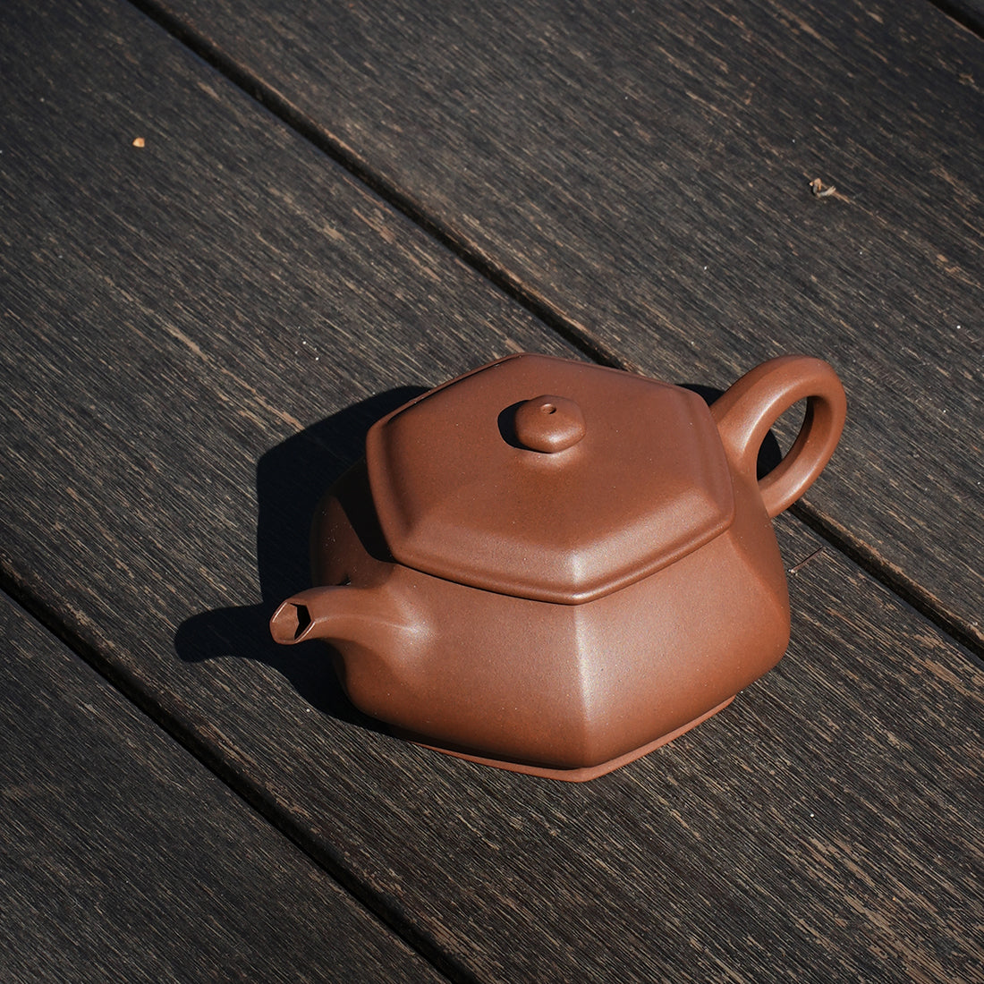 Cinnabar Clay Liufang Minglu Teapot 180cc Yixing Teapot