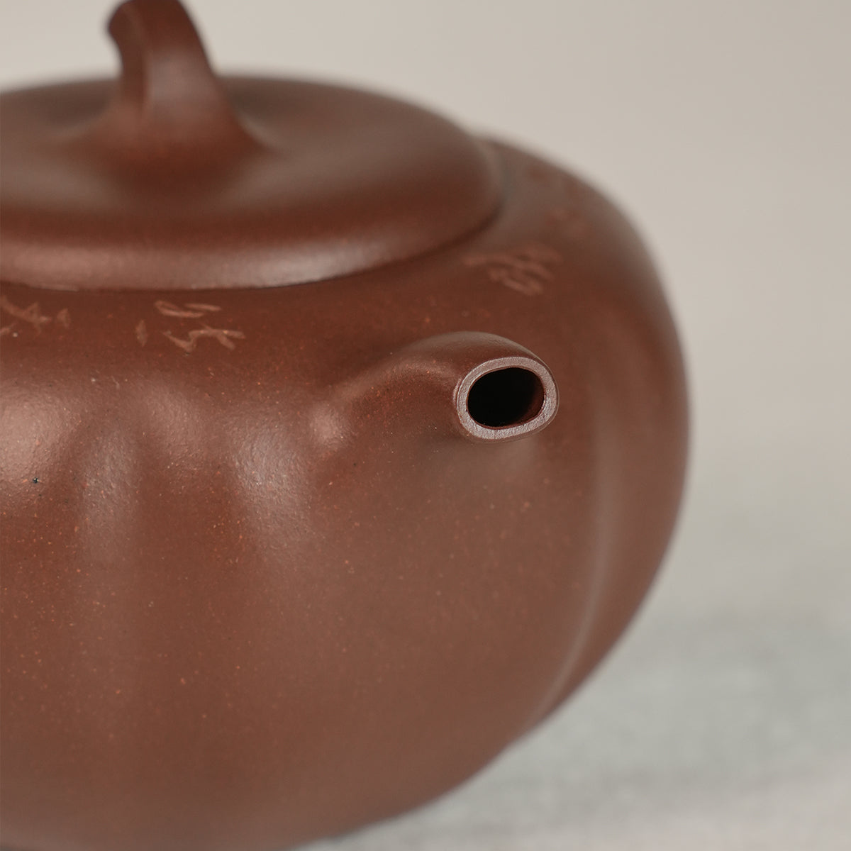 Zisha Cinnabar Clay  Pumpkin Teapot 280cc Yixing Teapot