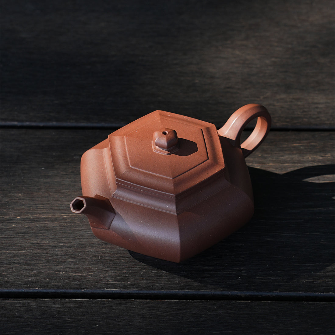 Cinnabar Clay Zhou Dabin Liufang Teapot 250cc Yixing Teapot