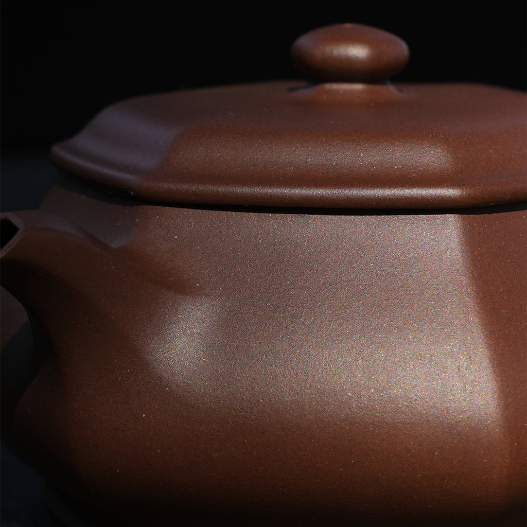 Cinnabar Clay Liufang Minglu Teapot 180cc Yixing Teapot