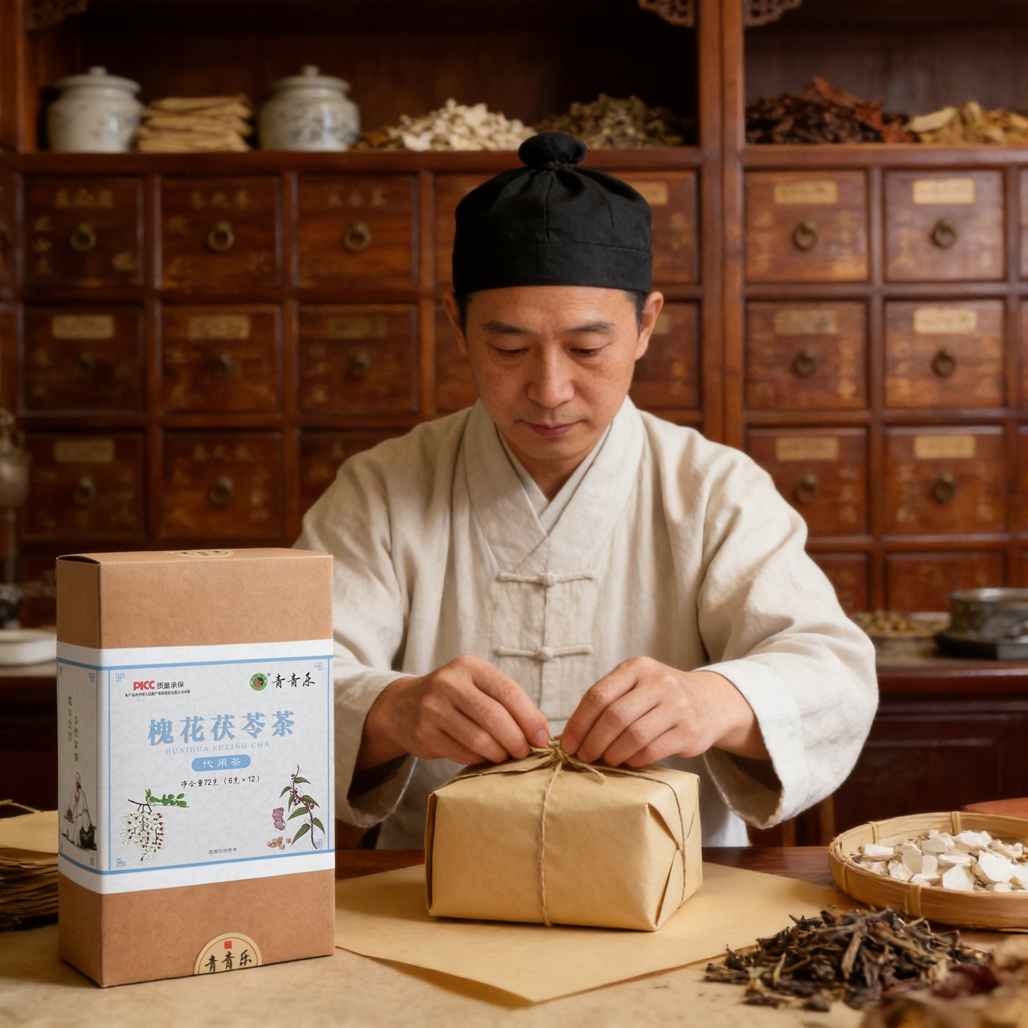 Qingqingle Sophora and Poria Tea Bag, Freshens Breath, Cleanses and Cools the Body