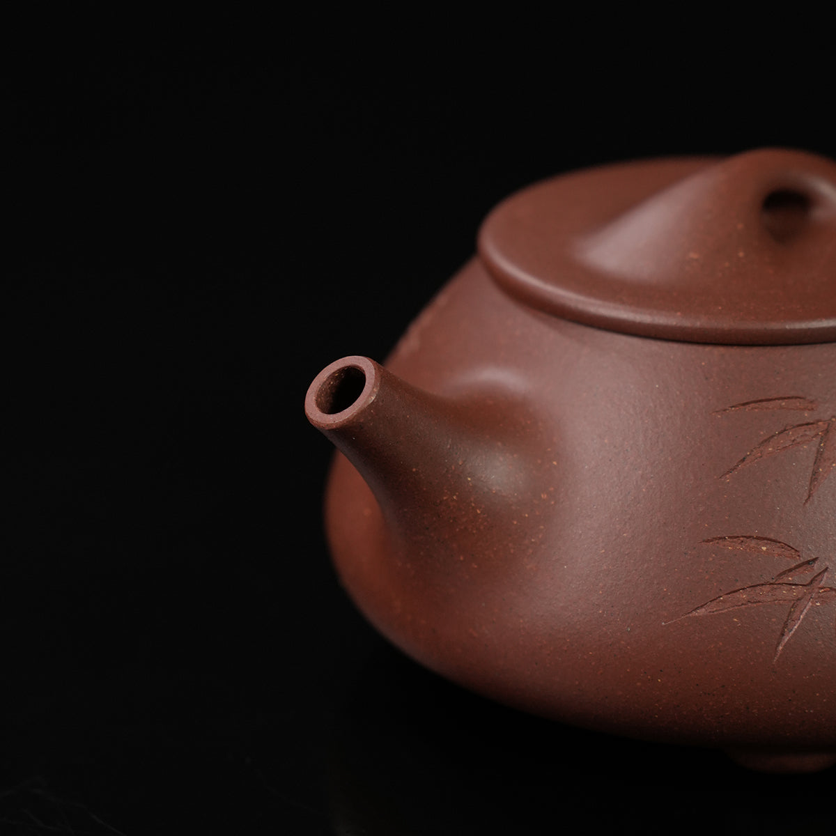 Cinnabar Clay Jingzhou Stone-Brush Teapot 160cc Yixing Teapot