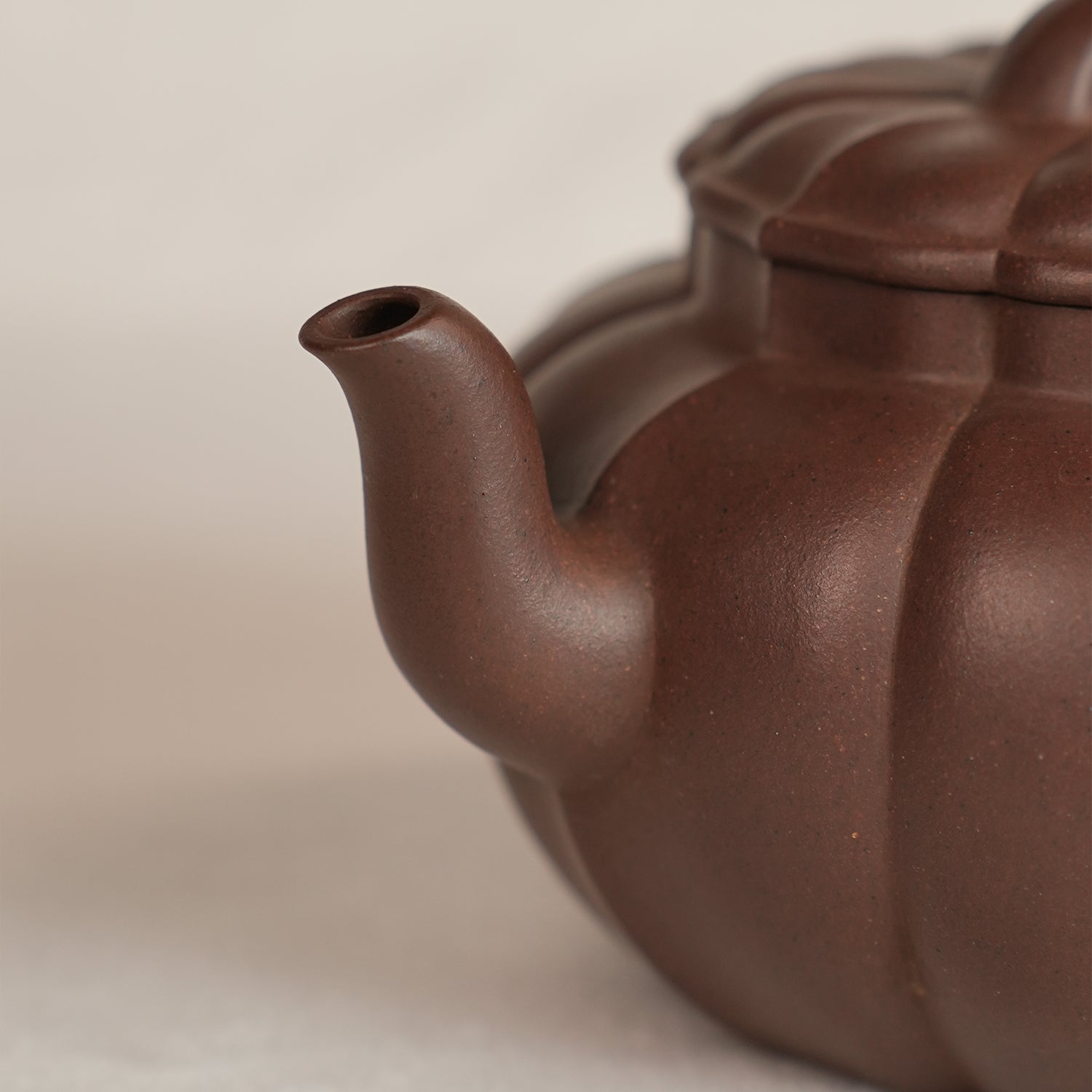 Zisha Clay Tuanling Ribbed Teapot 190cc Yixing Teapot
