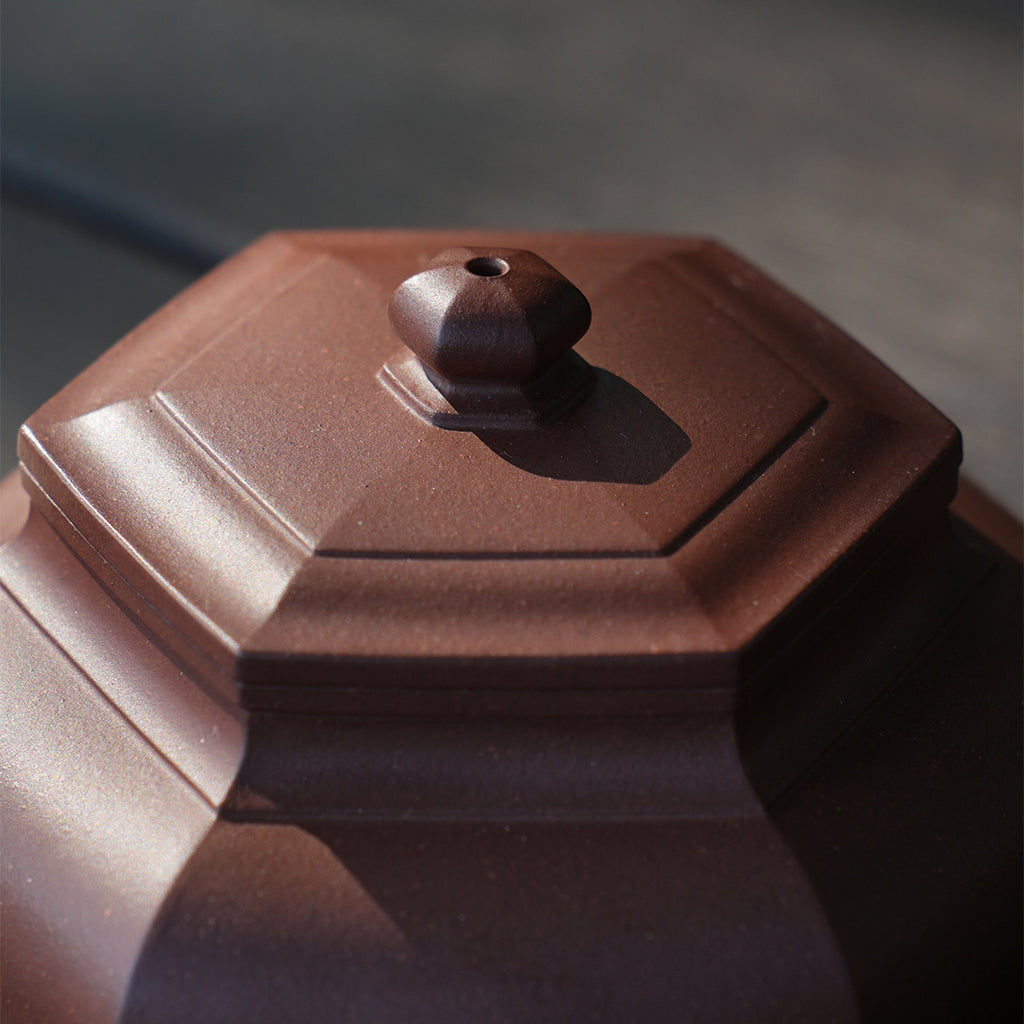 Cinnabar Clay Zhou Dabin Liufang Teapot 250cc Yixing Teapot