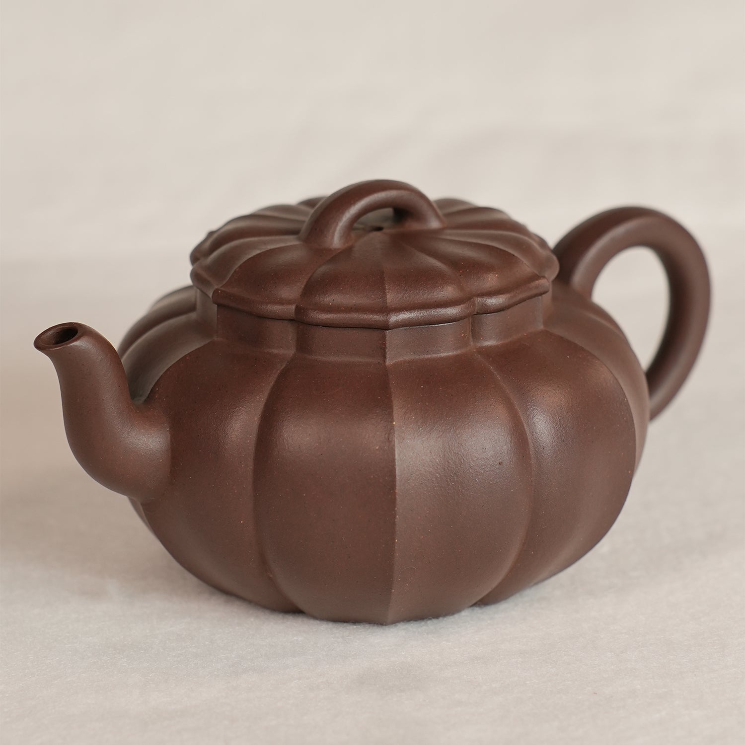 Zisha Clay Tuanling Ribbed Teapot 190cc Yixing Teapot