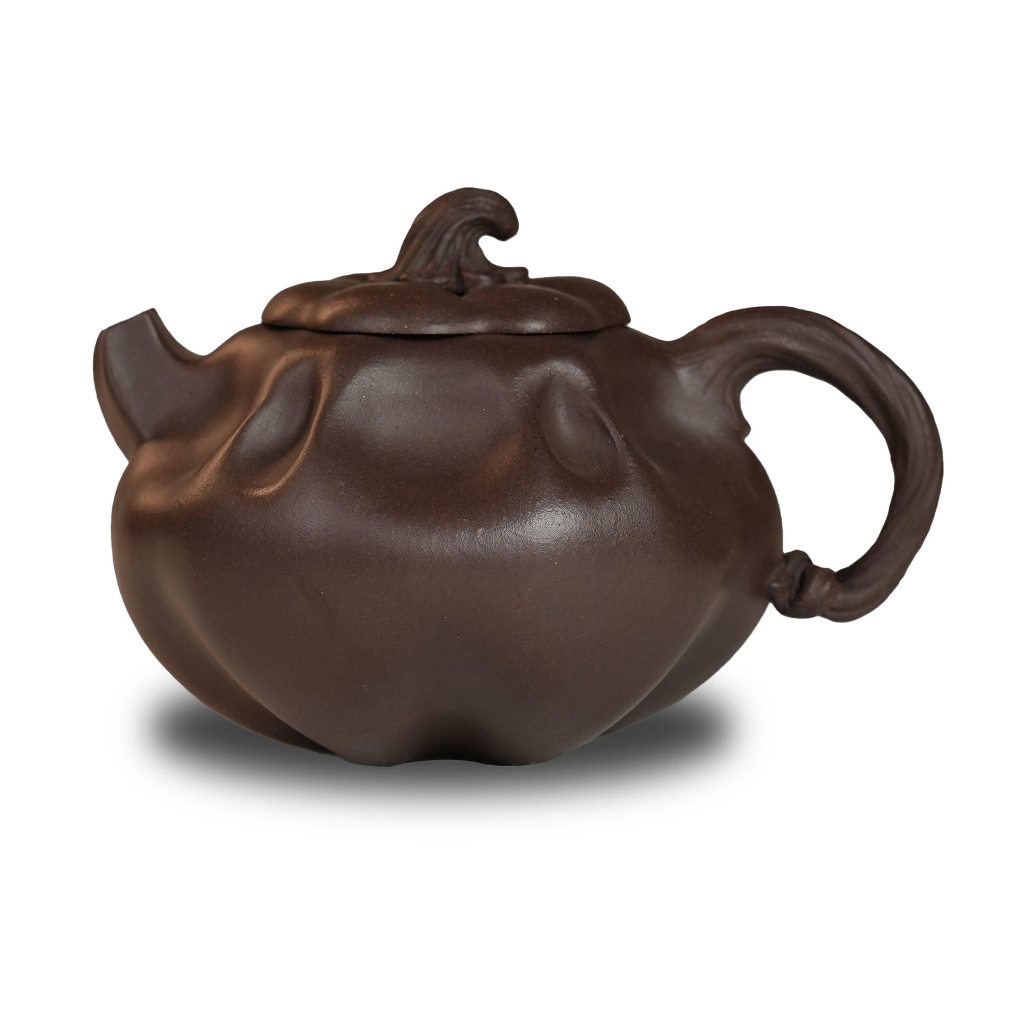 Huanglongshan Raw Zisha Cinnabar Clay Pumpkin Teapot 240cc Yixing Teapot