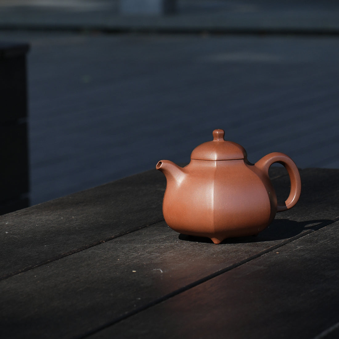 Cinnabar Clay Liufang Ruding Teapot 180cc Yixing Teapot