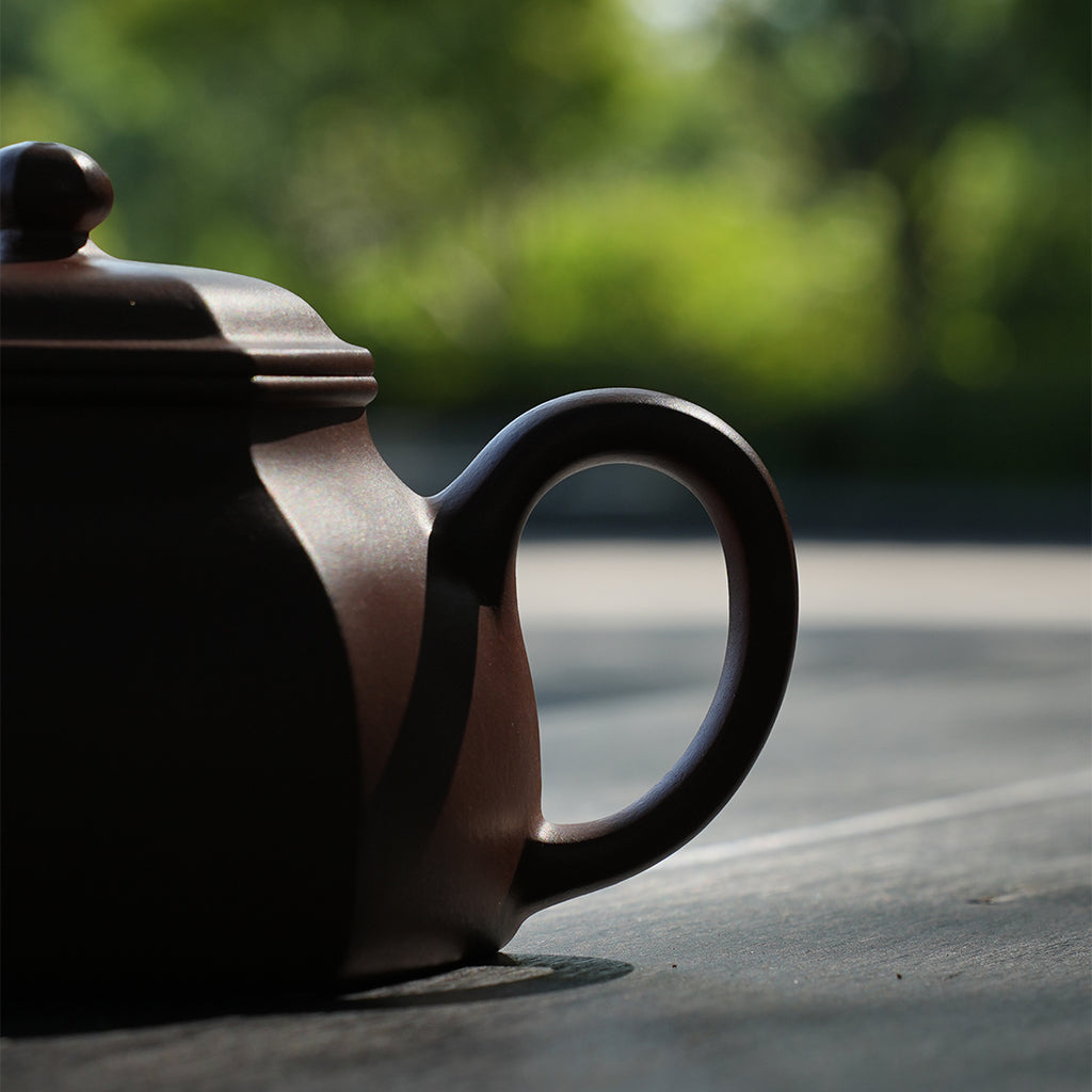 Cinnabar Clay Liufang Banyue Teapot 230cc Yixing Teapot