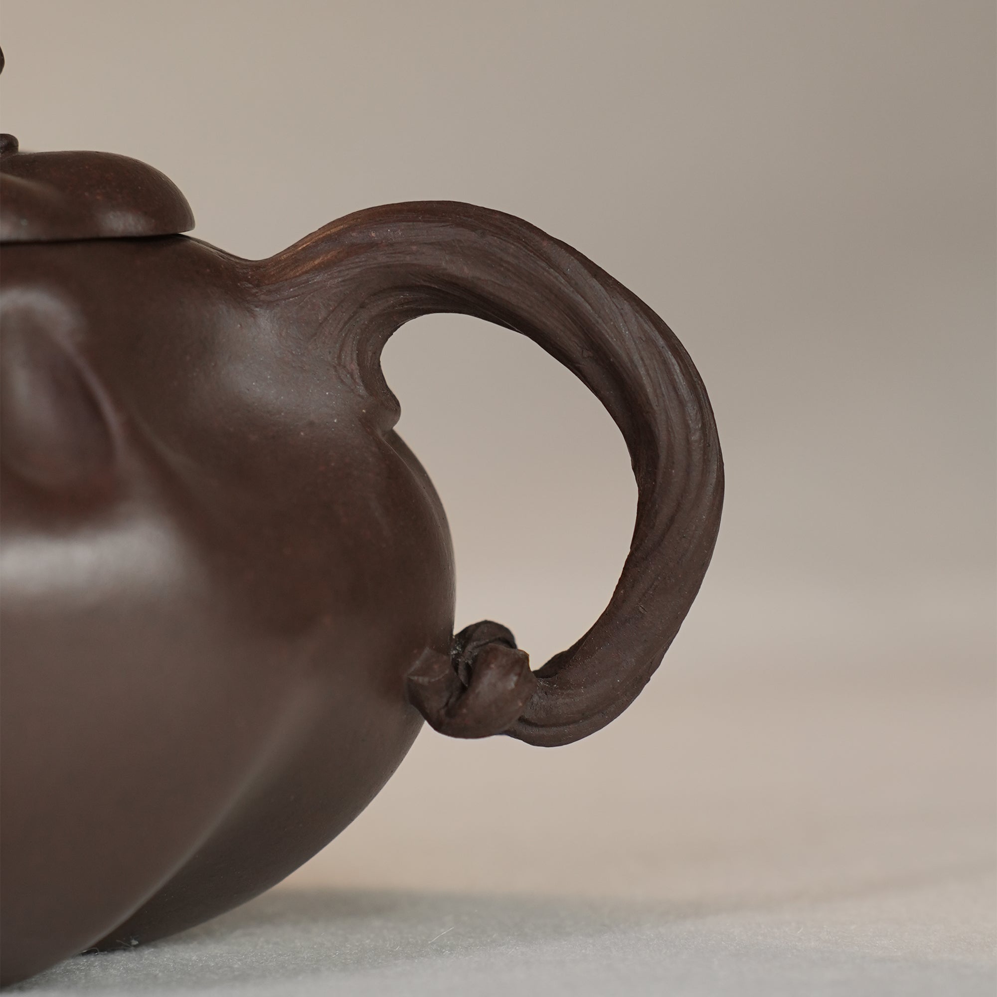 Huanglongshan Raw Zisha Cinnabar Clay Pumpkin Teapot 240cc Yixing Teapot
