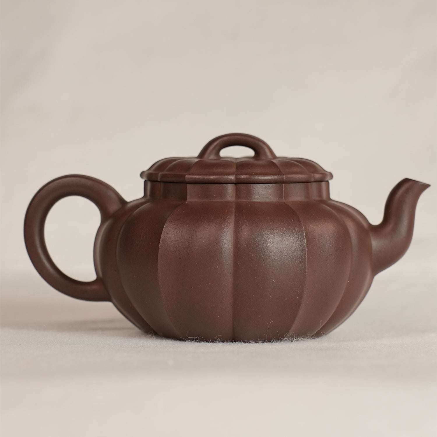 Zisha Clay Tuanling Ribbed Teapot 190cc Yixing Teapot