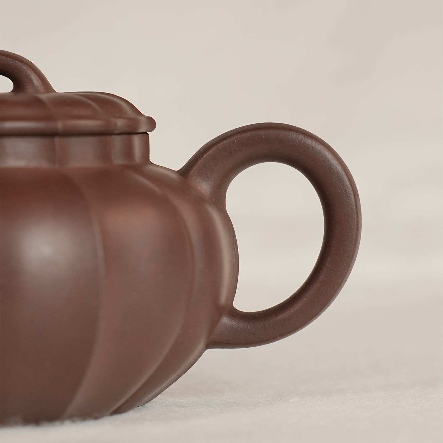 Zisha Clay Tuanling Ribbed Teapot 190cc Yixing Teapot