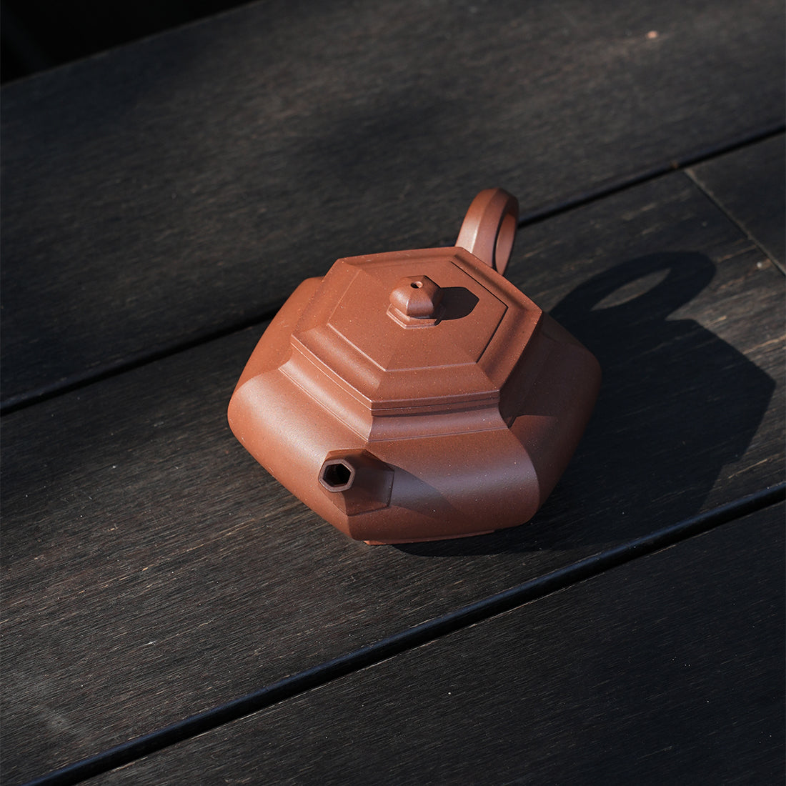 Cinnabar Clay Zhou Dabin Liufang Teapot 250cc Yixing Teapot