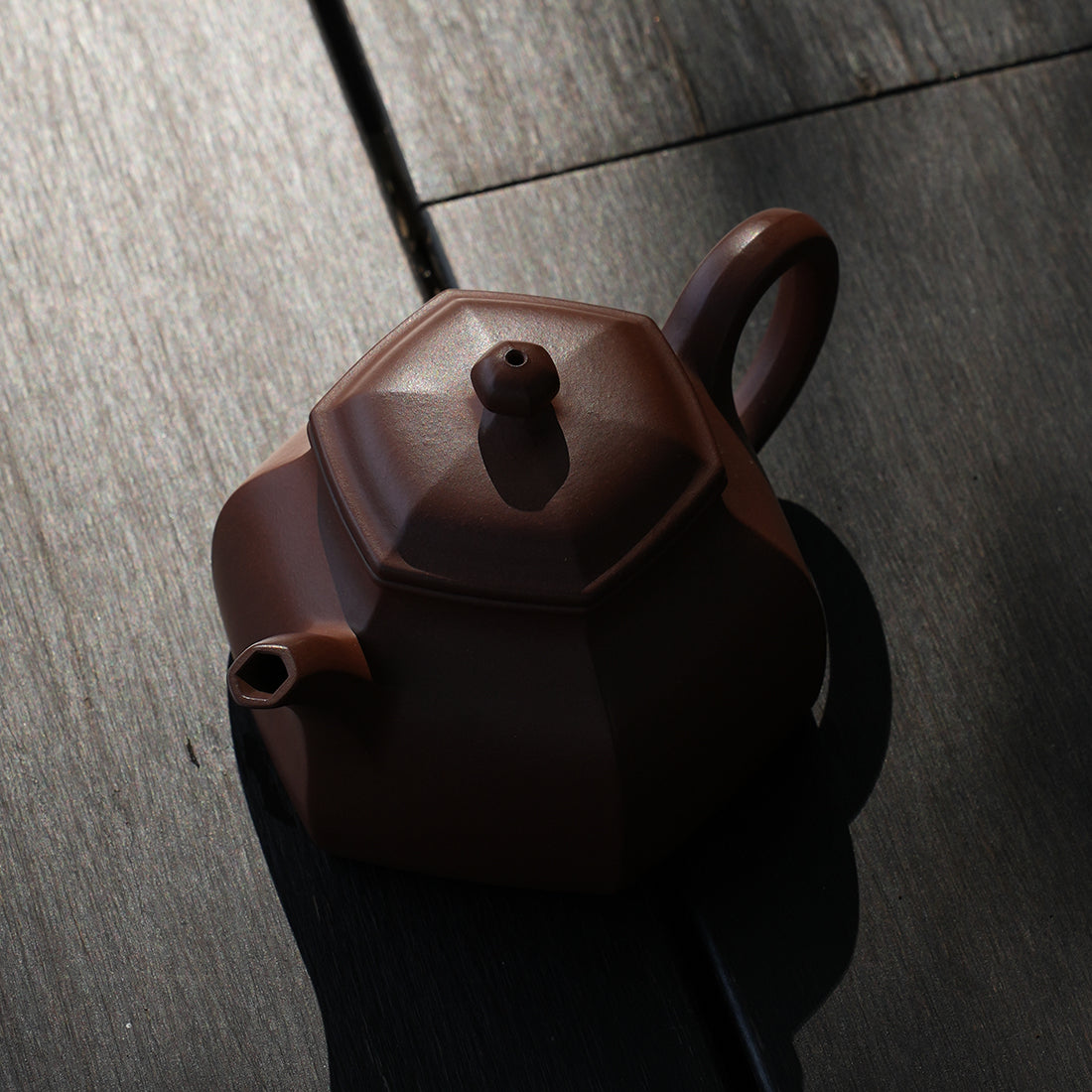 Cinnabar Clay Liufang Banyue Teapot 230cc Yixing Teapot