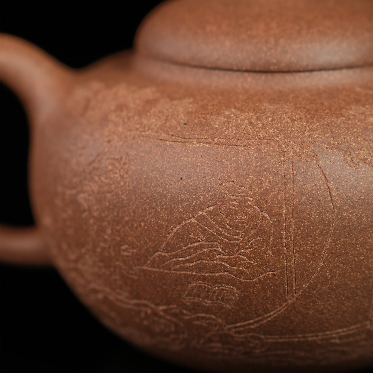Laoduan Aged Duan Cinnabar Clay Qiegua Teapot 130cc Yixing Teapot