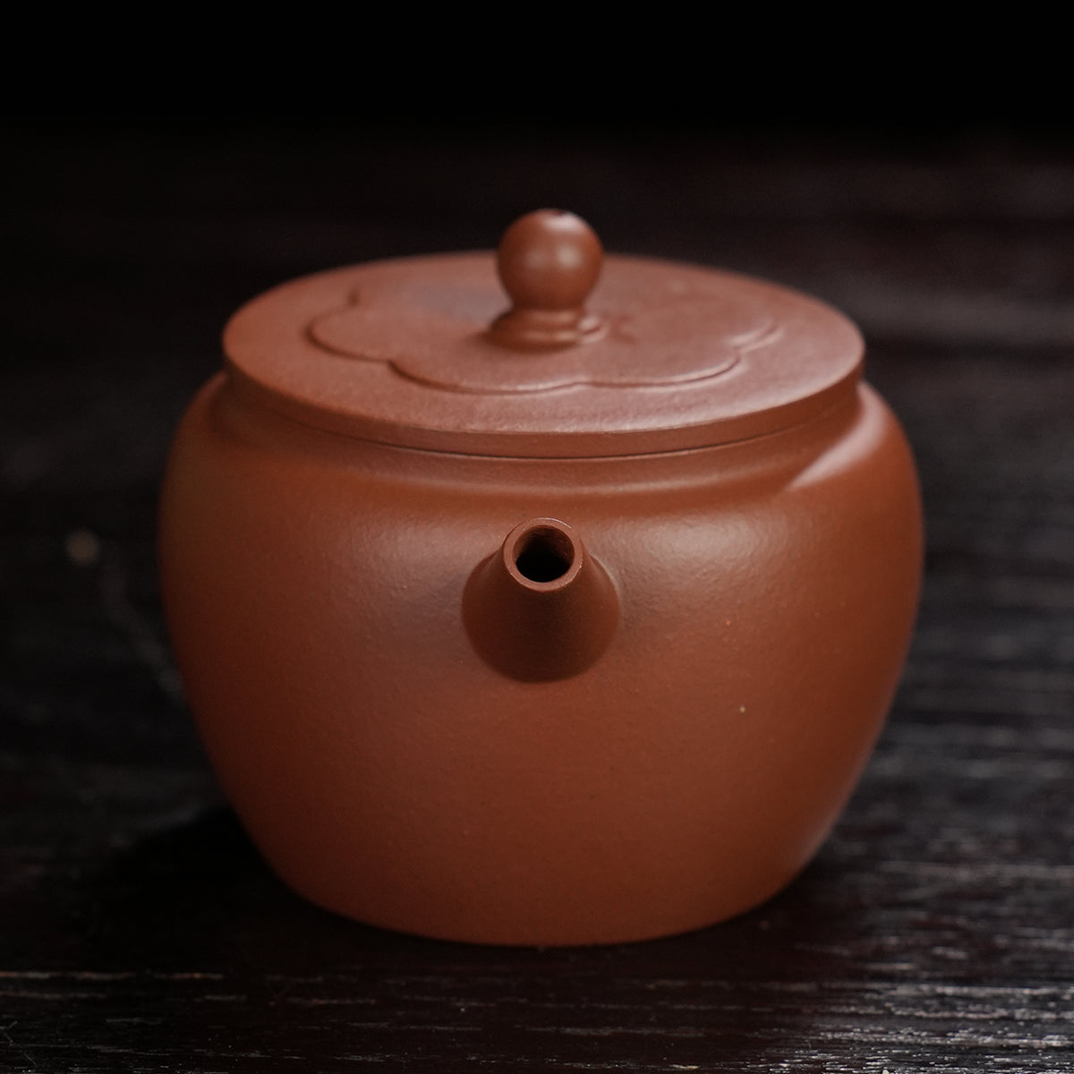 Red Clay Begonia Palace Lantern Teapot 120cc Yixing Teapot