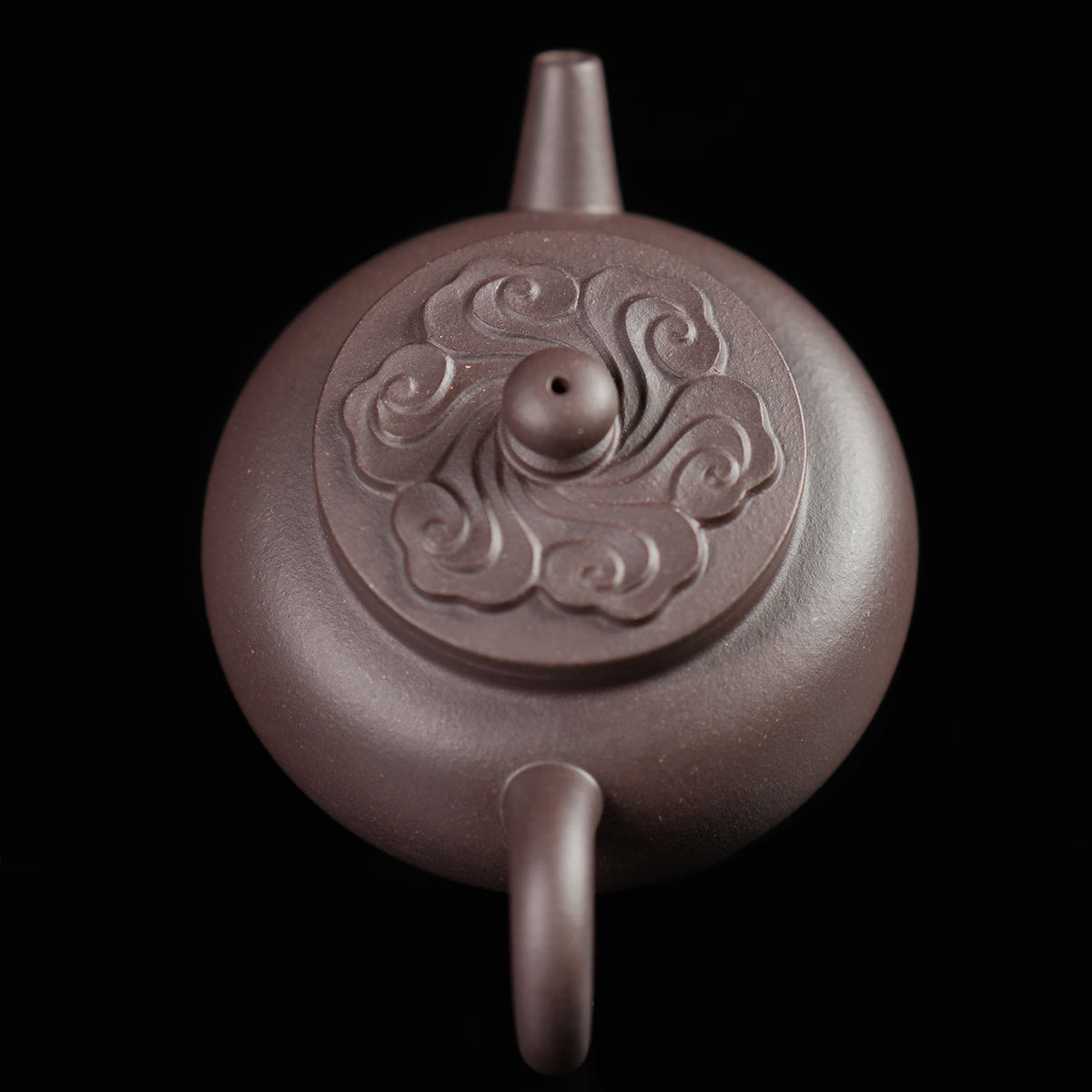 Cinnabar Clay Cloud Pattern Chuandeng Teapot 130cc Yixing Teapot