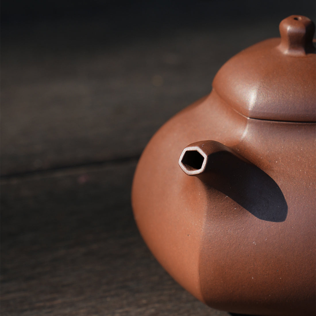 Cinnabar Clay Liufang Ruding Teapot 180cc Yixing Teapot