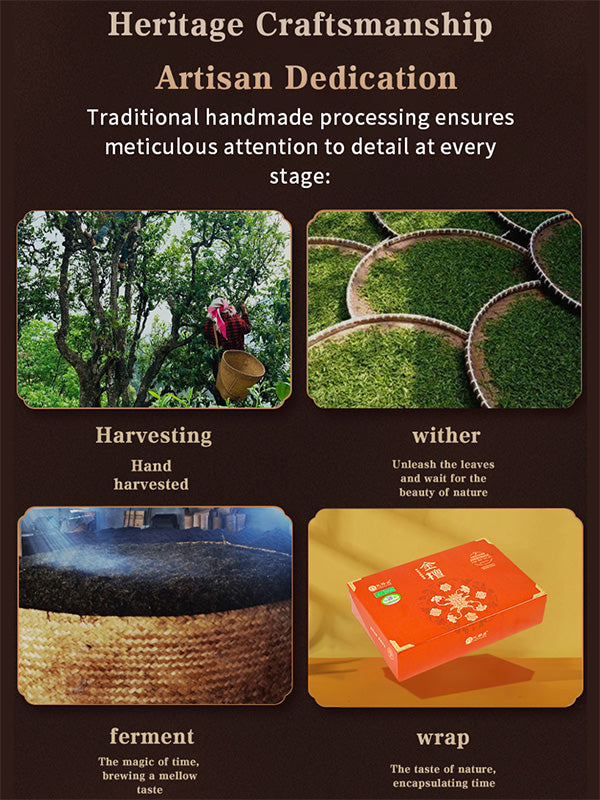 Certified Organic Yunnan Ripe Pu-erh Tea Mini Cake