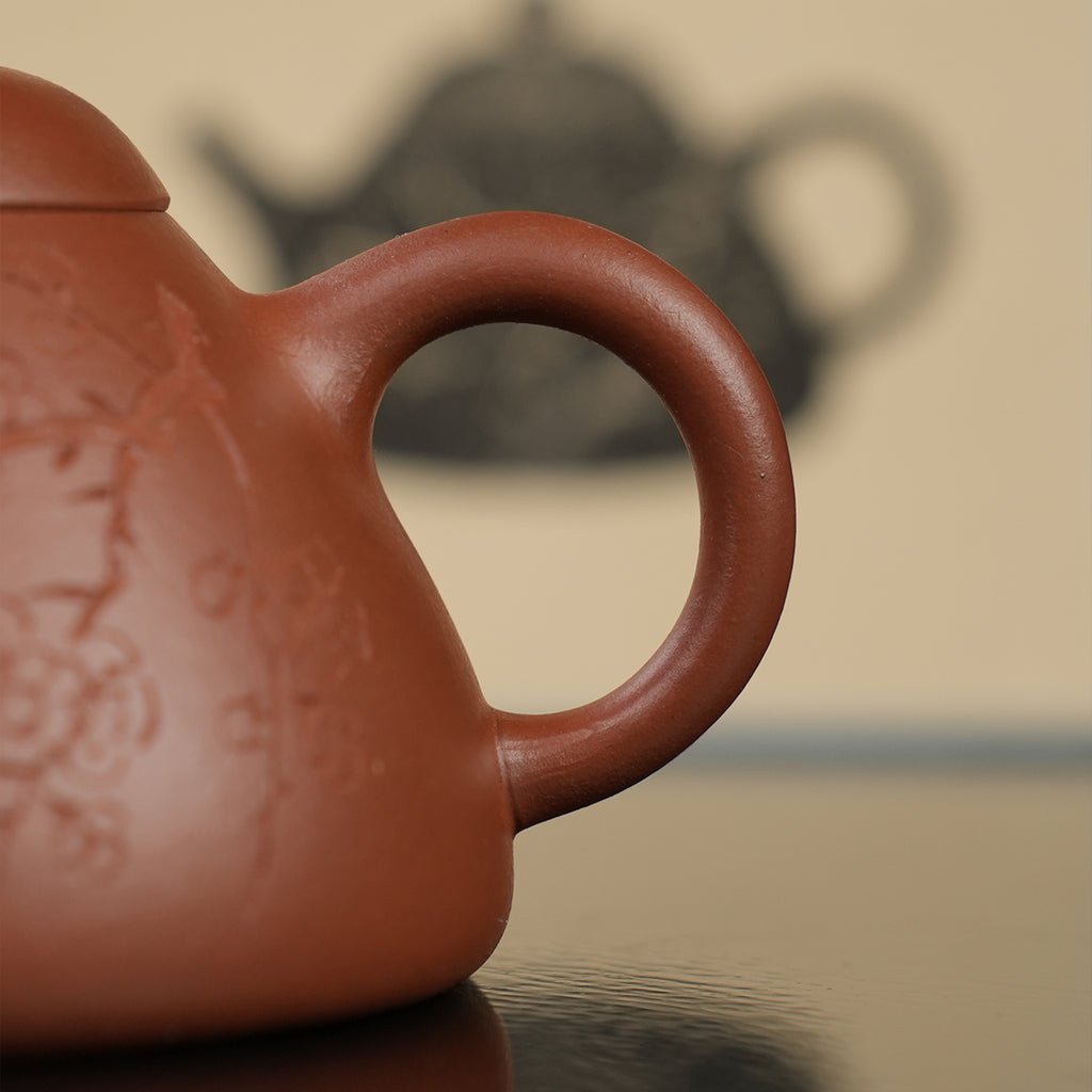 Cinnabar Clay Pagoda Cap Teapot 120cc Yixing Teapot