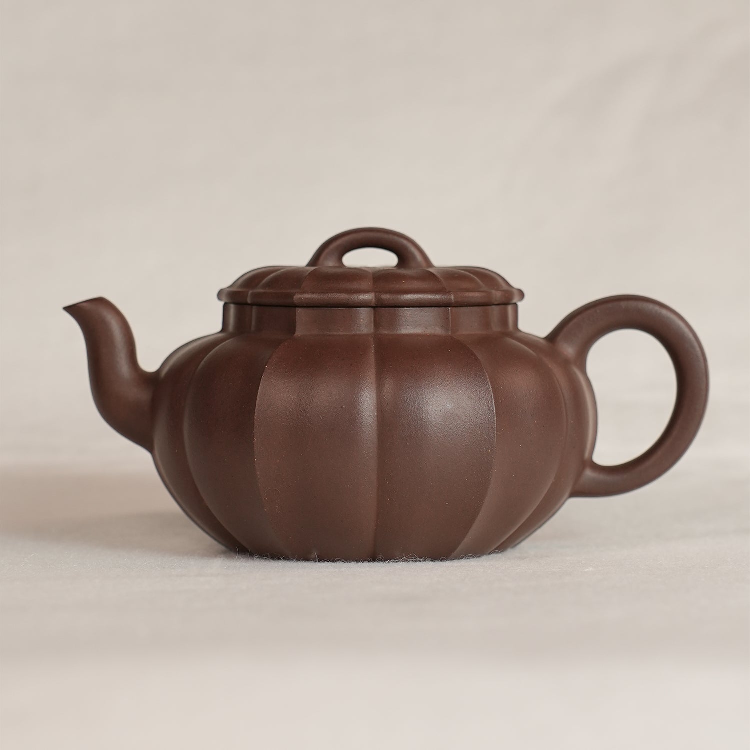 Zisha Clay Tuanling Ribbed Teapot 190cc Yixing Teapot