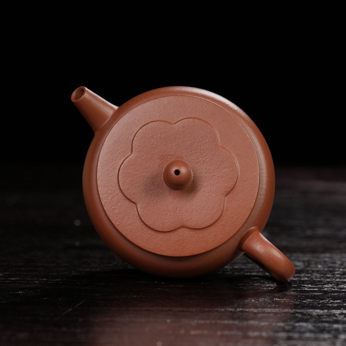 Red Clay Begonia Palace Lantern Teapot 120cc Yixing Teapot