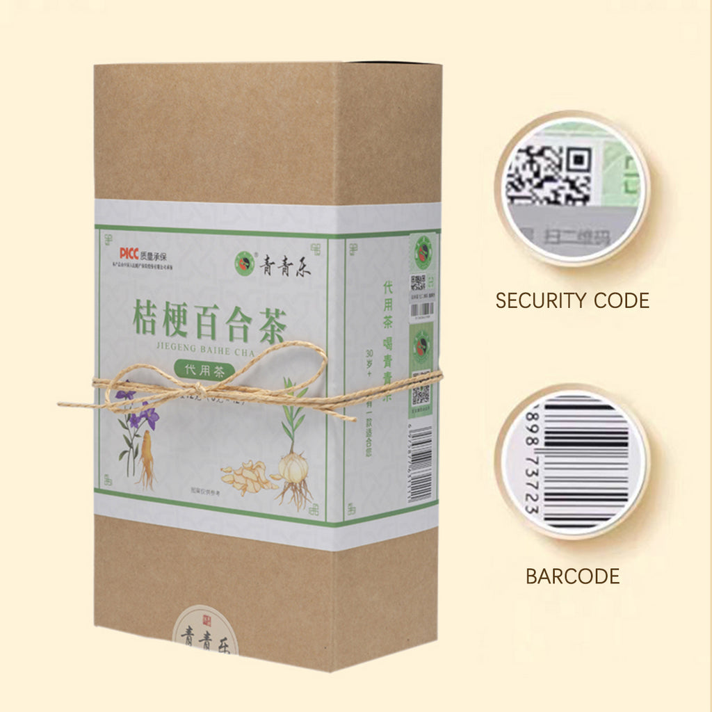 Qingqingle Platycodon & Lily Herbal Tea Bag , moistens the lungs and relieves cough, calms the heart and soothes the nerves