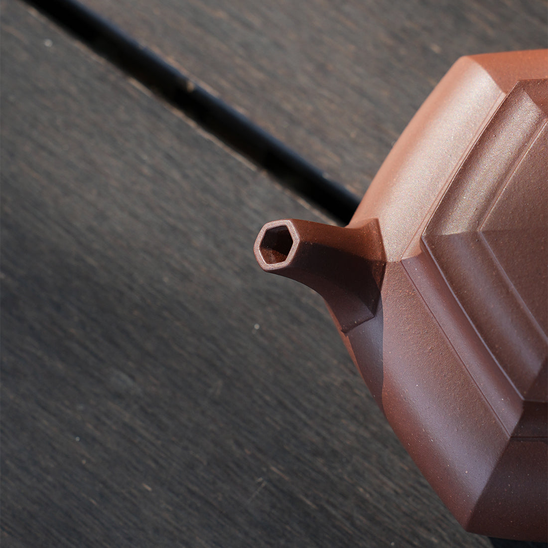 Cinnabar Clay Zhou Dabin Liufang Teapot 250cc Yixing Teapot