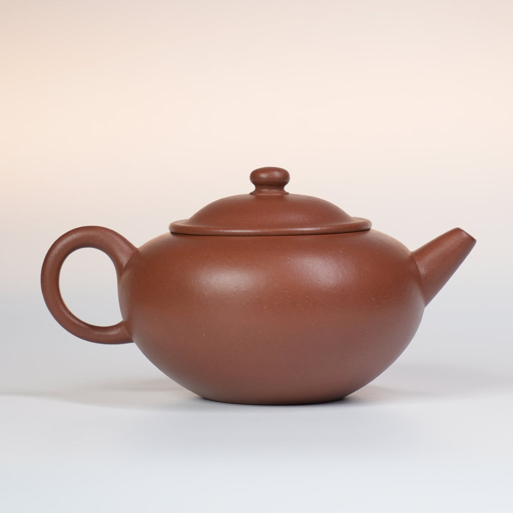 Xiaohongni Cinnabar Clay Bianzhu Teapot 150cc Yixing Teapot