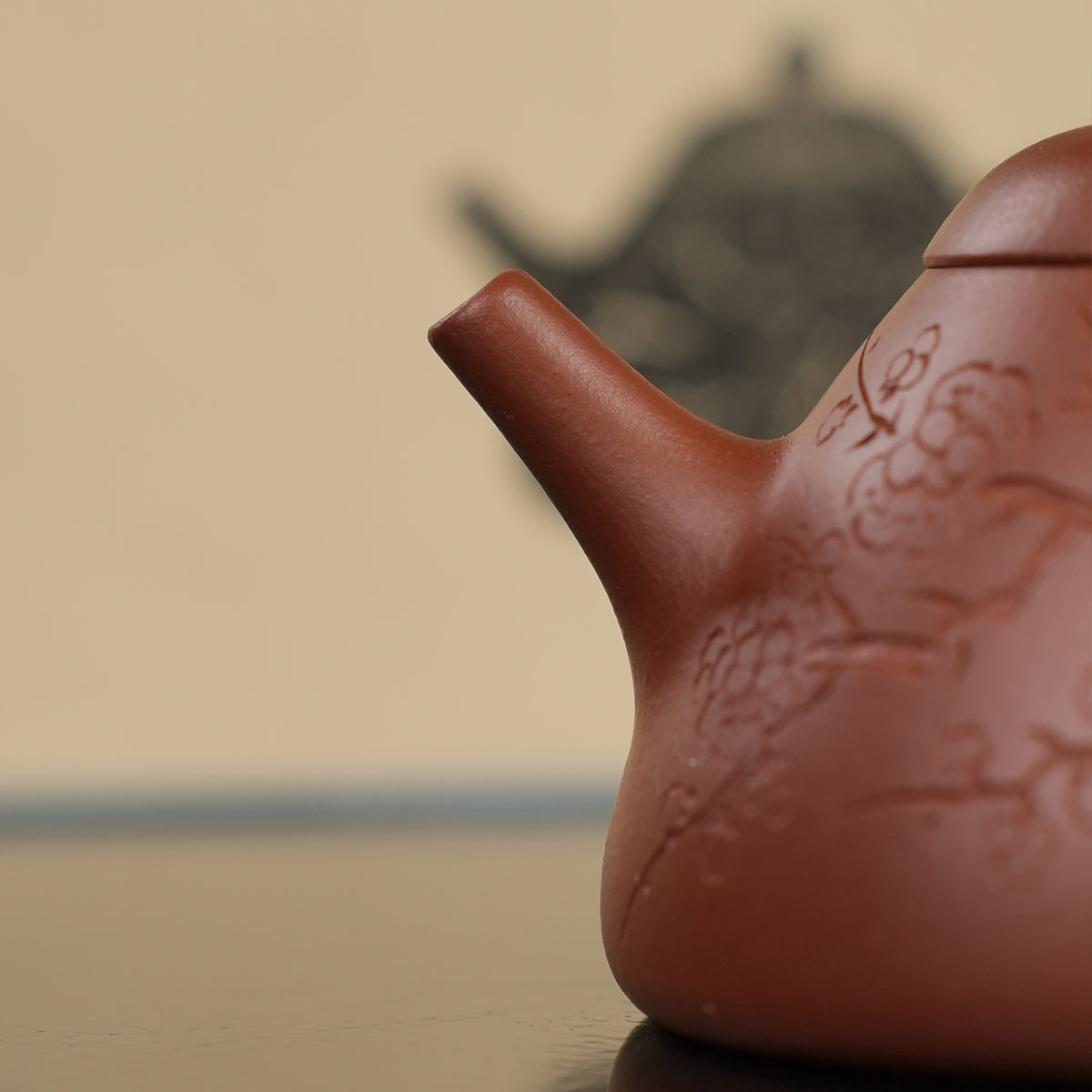 Cinnabar Clay Pagoda Cap Teapot 120cc Yixing Teapot